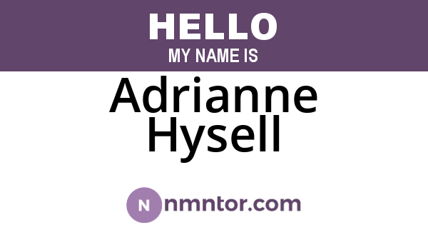 Adrianne Hysell
