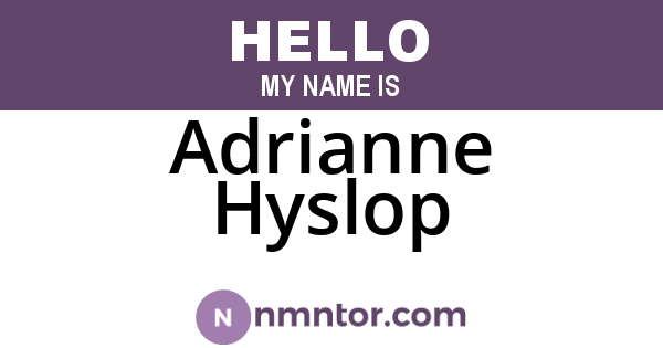 Adrianne Hyslop