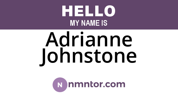Adrianne Johnstone