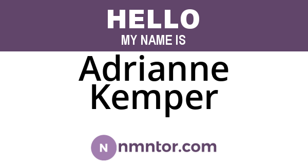 Adrianne Kemper
