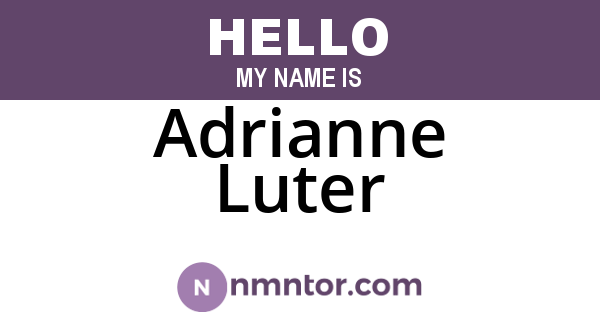 Adrianne Luter