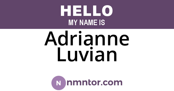 Adrianne Luvian