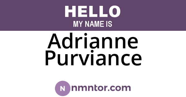 Adrianne Purviance