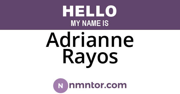 Adrianne Rayos