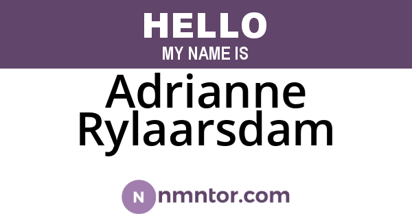 Adrianne Rylaarsdam