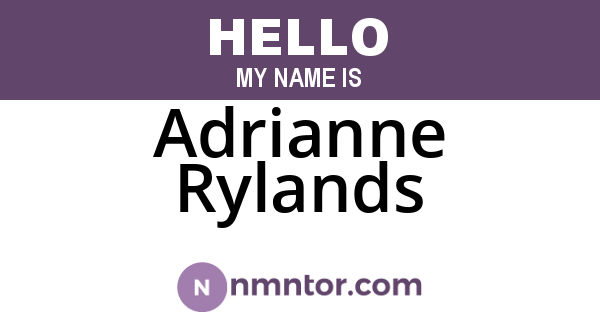 Adrianne Rylands