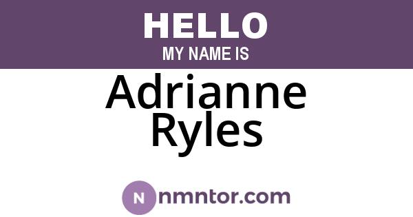 Adrianne Ryles