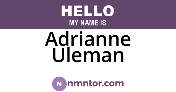 Adrianne Uleman