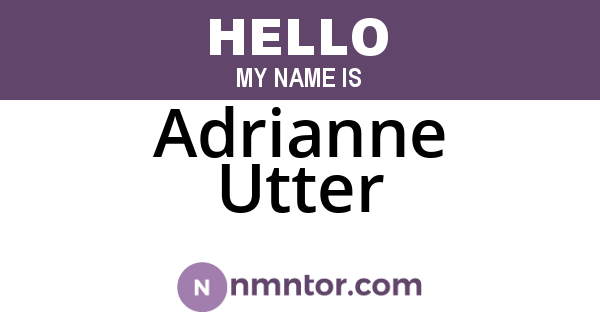 Adrianne Utter