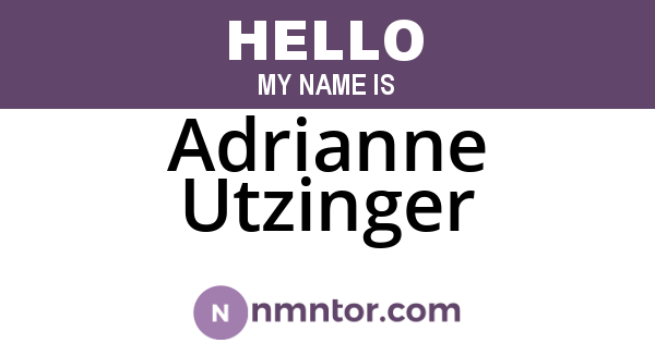 Adrianne Utzinger