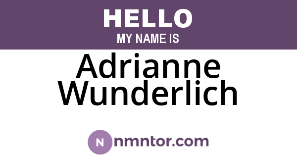 Adrianne Wunderlich