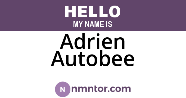 Adrien Autobee