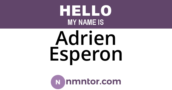 Adrien Esperon