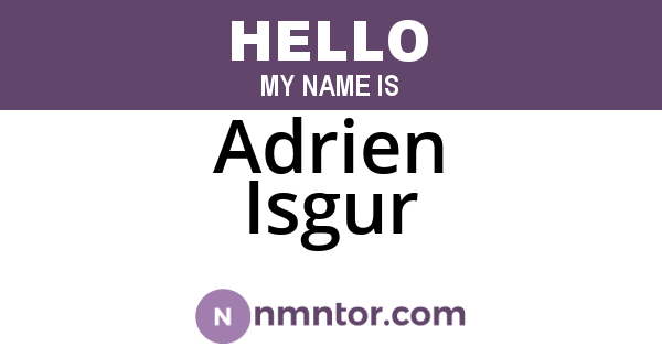 Adrien Isgur