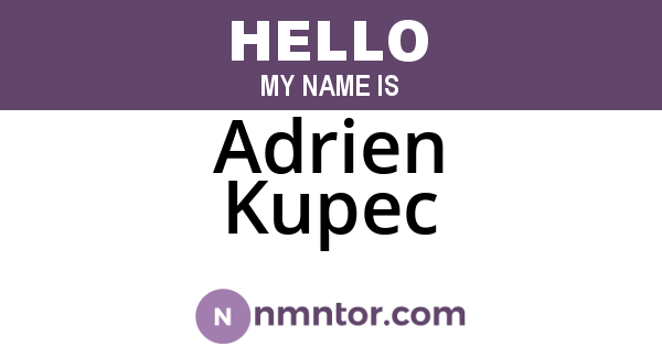 Adrien Kupec