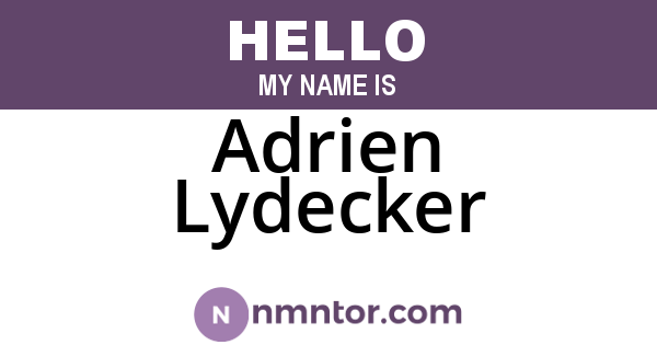 Adrien Lydecker