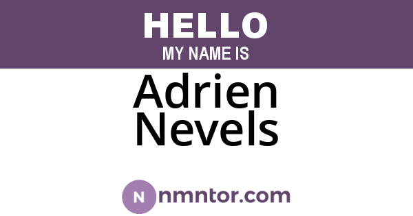 Adrien Nevels