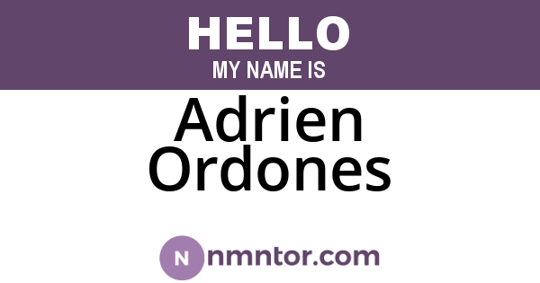 Adrien Ordones