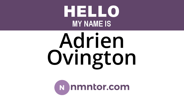 Adrien Ovington