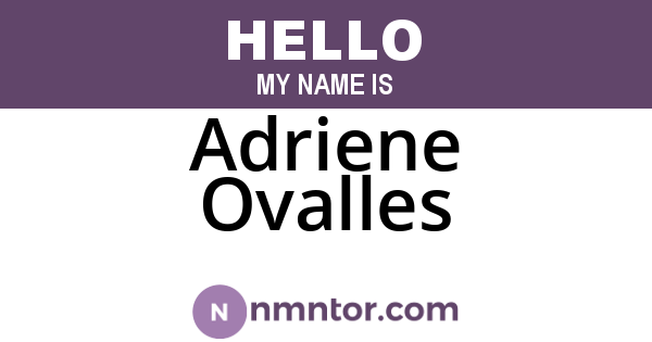 Adriene Ovalles