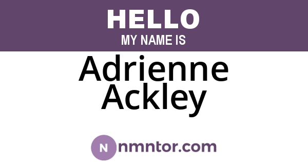 Adrienne Ackley