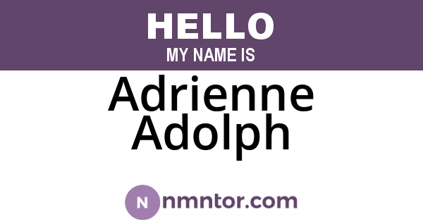 Adrienne Adolph