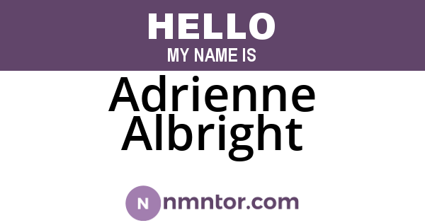 Adrienne Albright