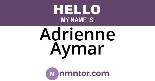 Adrienne Aymar