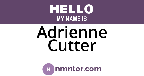 Adrienne Cutter