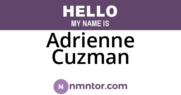 Adrienne Cuzman