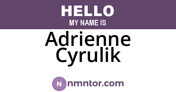 Adrienne Cyrulik