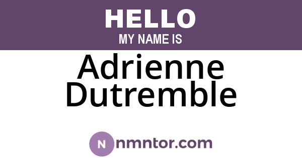 Adrienne Dutremble