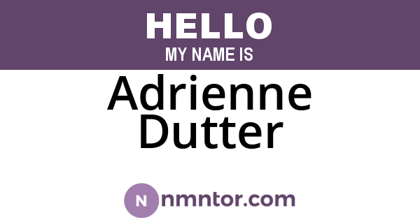 Adrienne Dutter