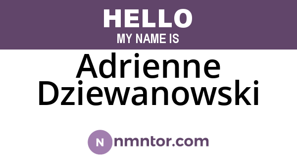Adrienne Dziewanowski