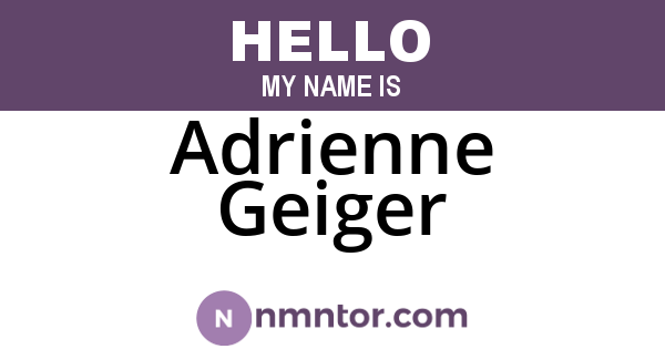 Adrienne Geiger