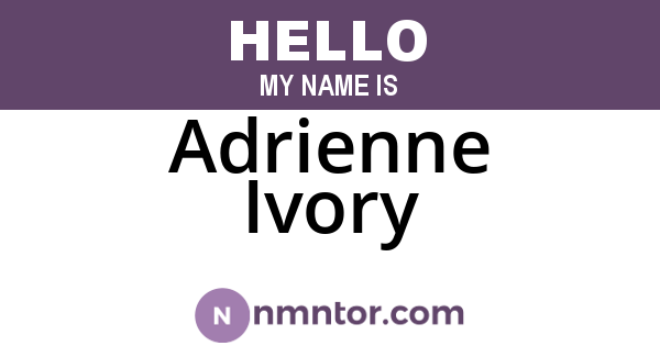 Adrienne Ivory