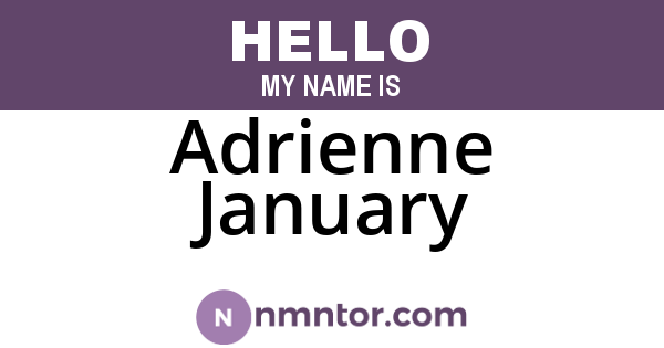 Adrienne January