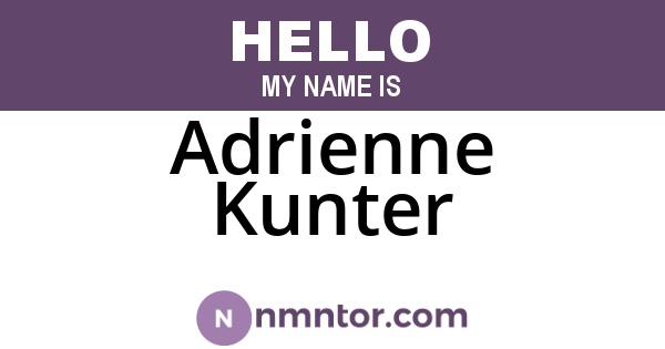 Adrienne Kunter