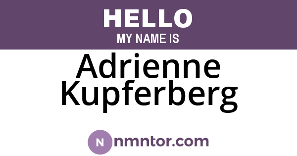 Adrienne Kupferberg