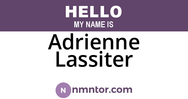 Adrienne Lassiter