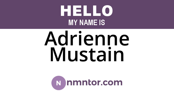 Adrienne Mustain