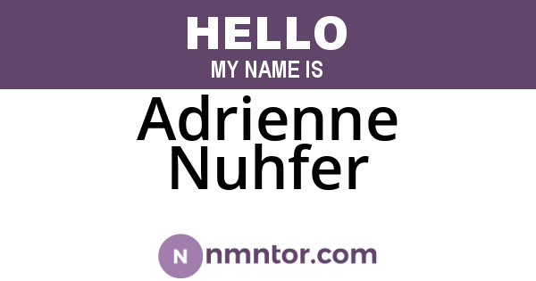 Adrienne Nuhfer