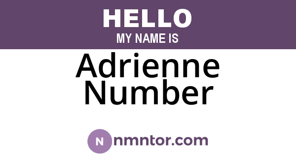 Adrienne Number