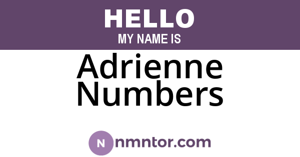 Adrienne Numbers