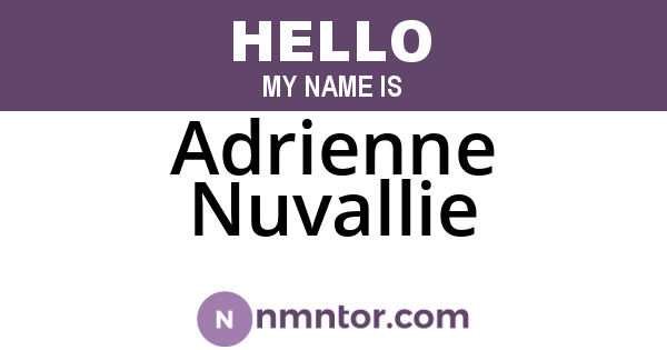 Adrienne Nuvallie