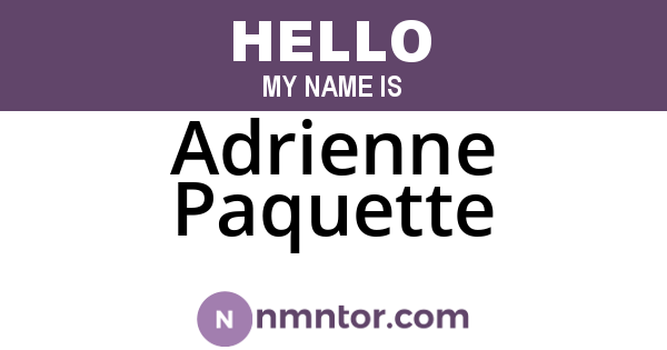Adrienne Paquette