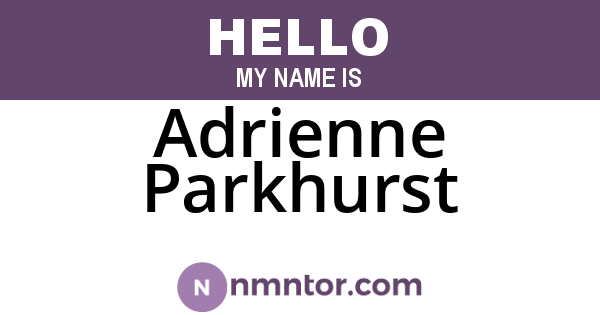 Adrienne Parkhurst