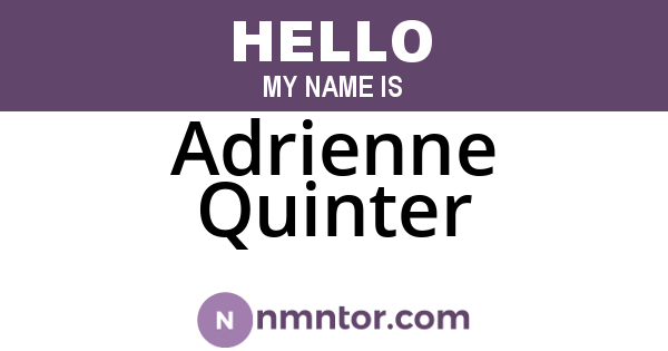 Adrienne Quinter