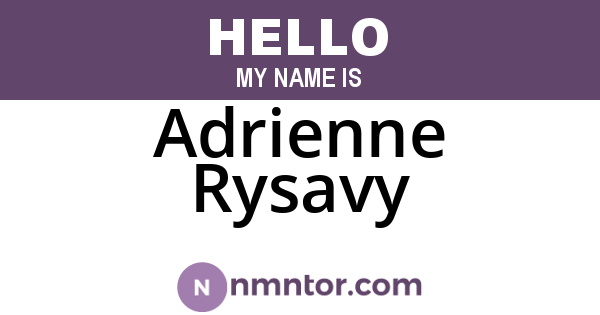 Adrienne Rysavy