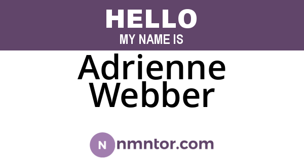 Adrienne Webber